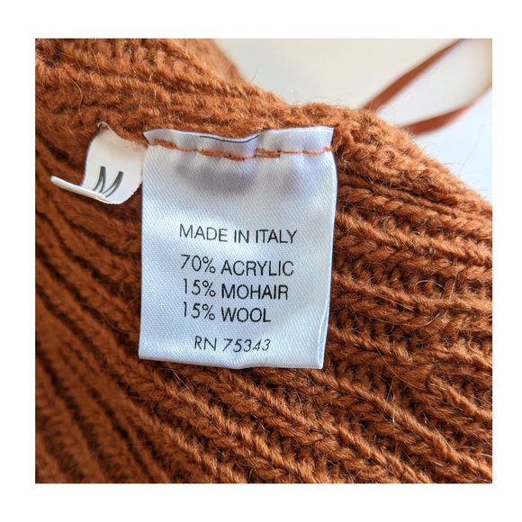 Elisabetta Collection Asymmetric Cardigan Sweater Wms Sz M Italy Wool Blend - Picture 10 of 11